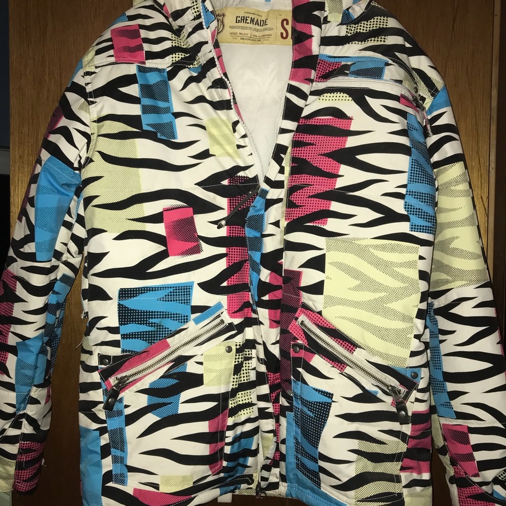 Grenade zebra snowboarding coat